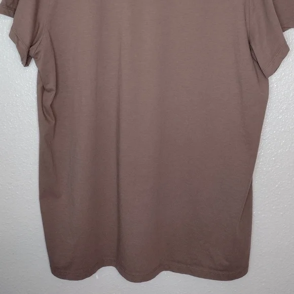 Everlane Men's Brown Organic Cotton Casual V-Neck Short Sleeve Shirt Size XXL - Picture 6 of 12